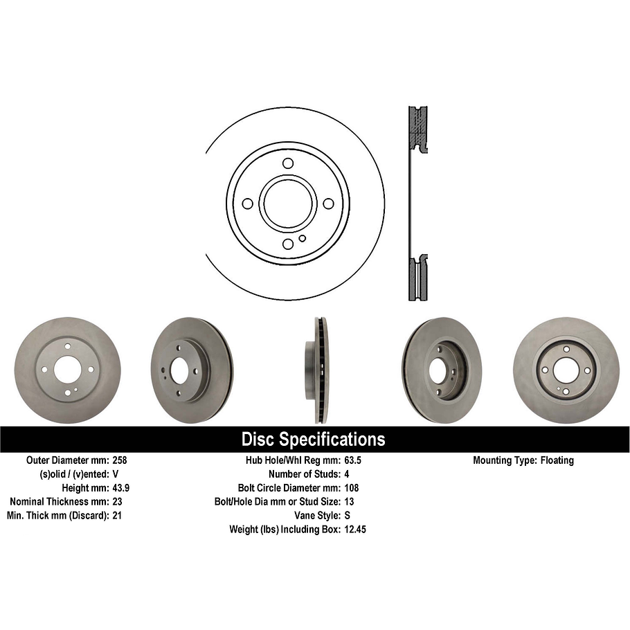 Disco Freno Ford Fiesta 2009-2019 Delantero 4