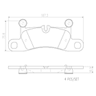 Pastillas Freno Porsche Cayenne 2011-2018 Trasero 3