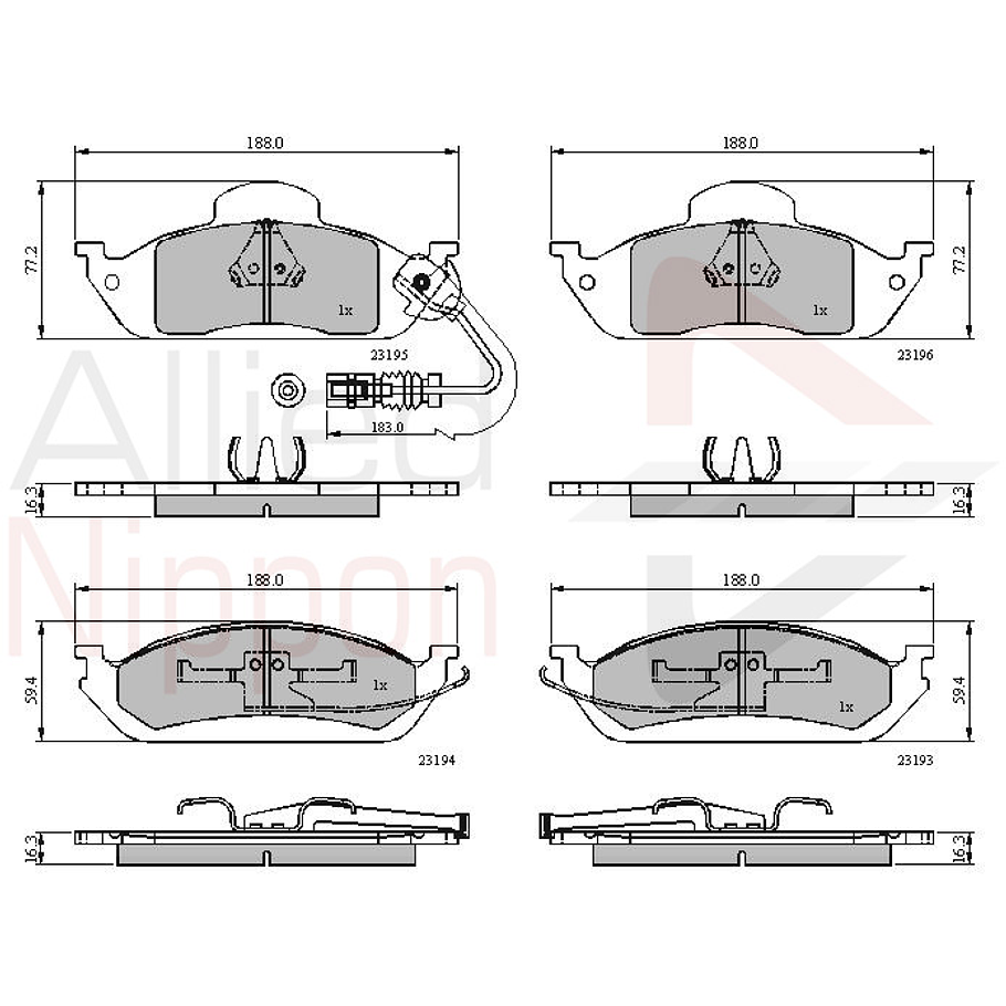 Pastillas Freno Mercedes Benz ML430 1998-2005 Delantero 4