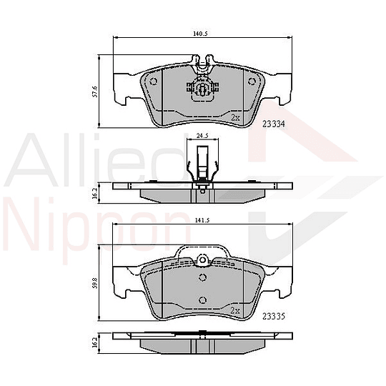 Pastillas Freno Mercedes Benz CL550 2007-2014 Trasero