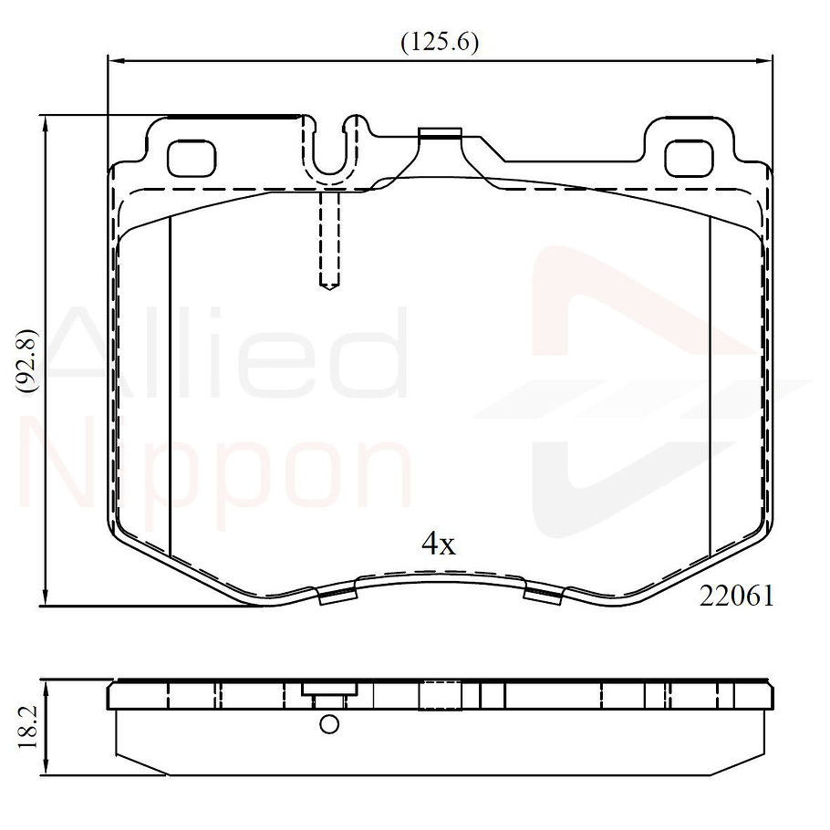 Pastillas Freno Mercedes Benz C350e 2015-2021 Delantero 4