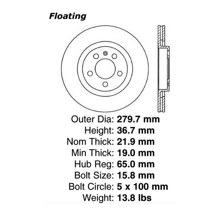 Disco Freno Audi A3 1996-2003 Delantero 3