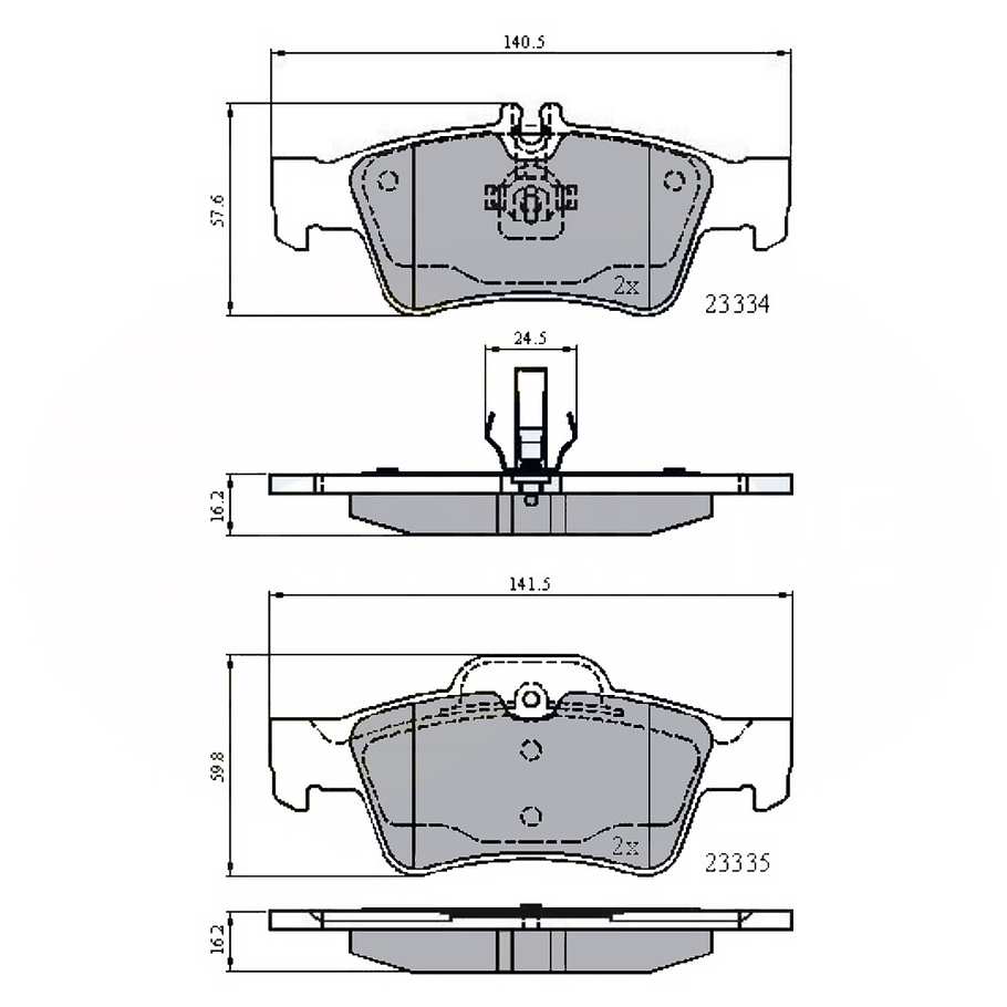 Pastillas Freno Mercedes Benz E250 CGI 2010-2016 Trasero 4