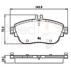 Pastillas Freno Mercedes Benz A160 2013-2018 Delantero 3