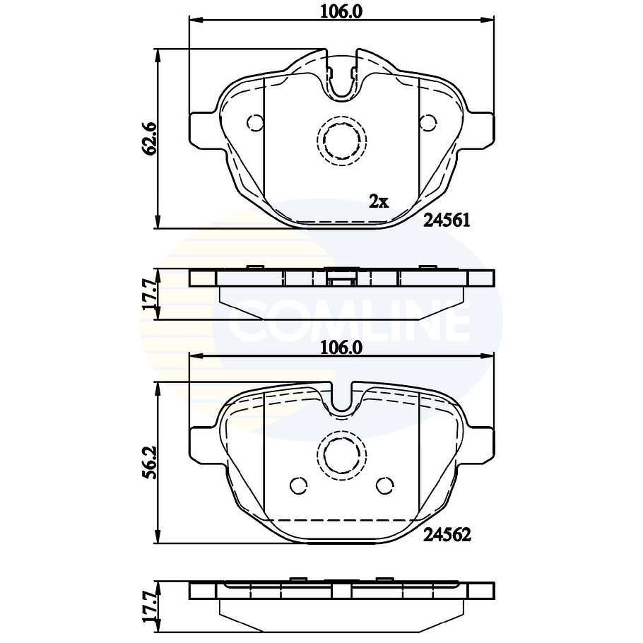 Pastillas Freno BMW 535d 2010-2016 Trasero 4