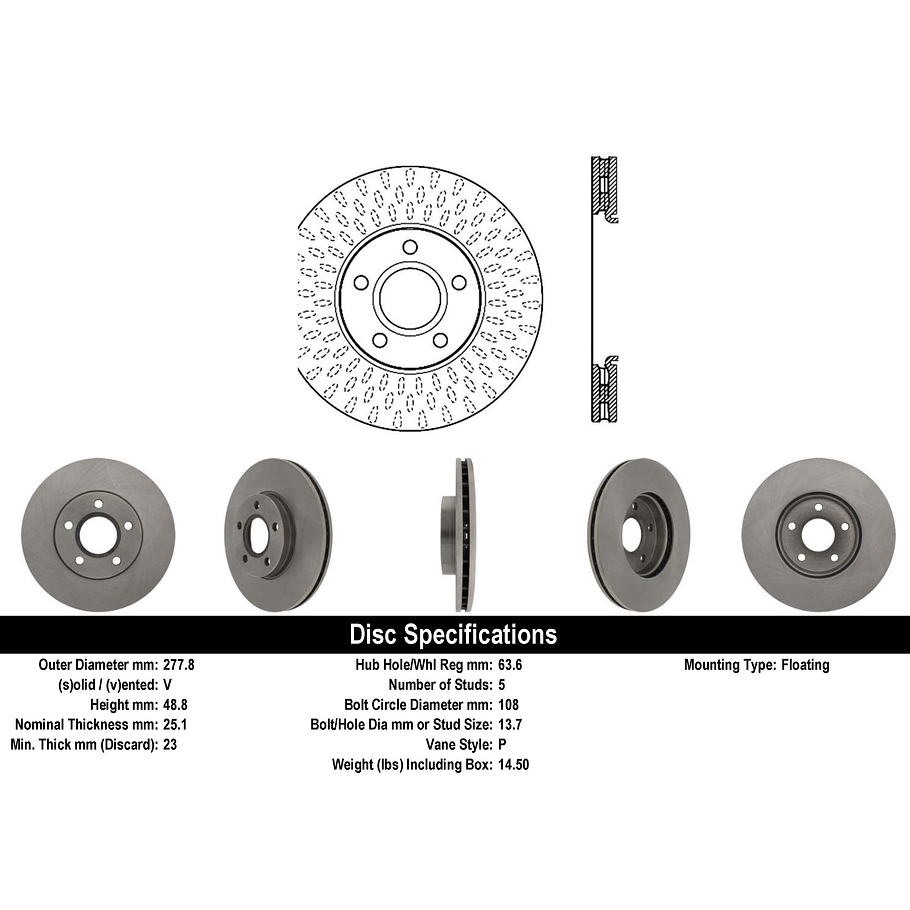Disco Freno Volvo S40 2004-2012 Delantero 3