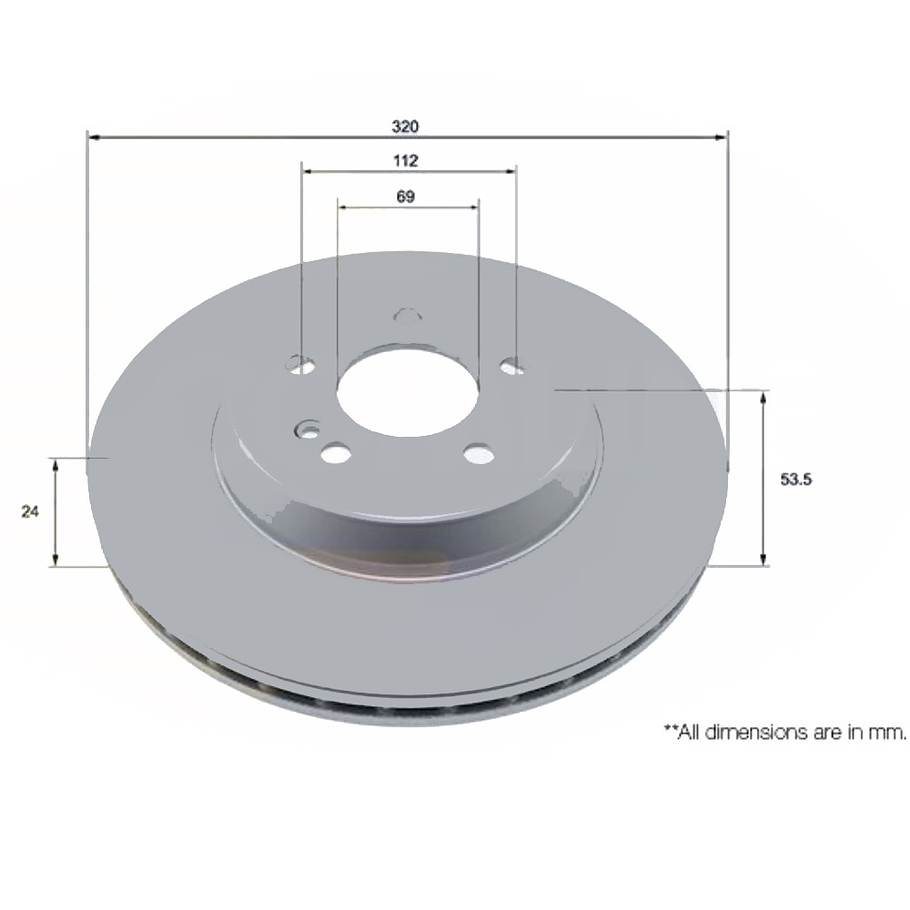 Disco Freno Mercedes Benz C160 2015-2021 Trasero 4