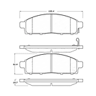 Pastillas Freno Mitsubishi Montero 2006-2021 Delantero 2