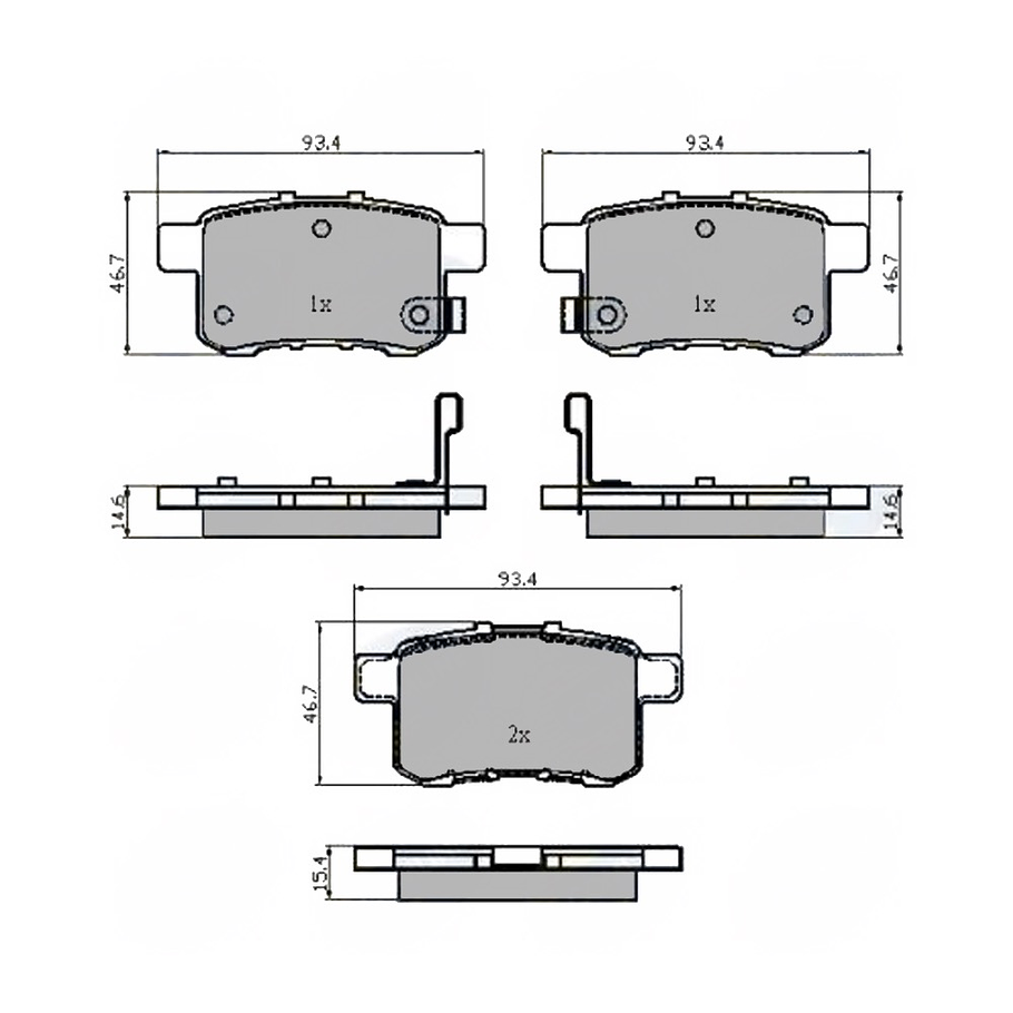 Pastillas Freno Acura TSX 2009-2014 Trasero 3