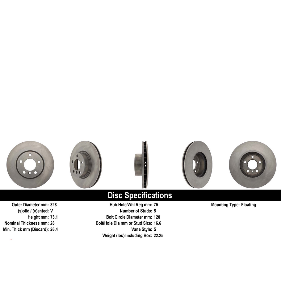 Disco Freno BMW X3 35i 2011-2017 Delantero 2