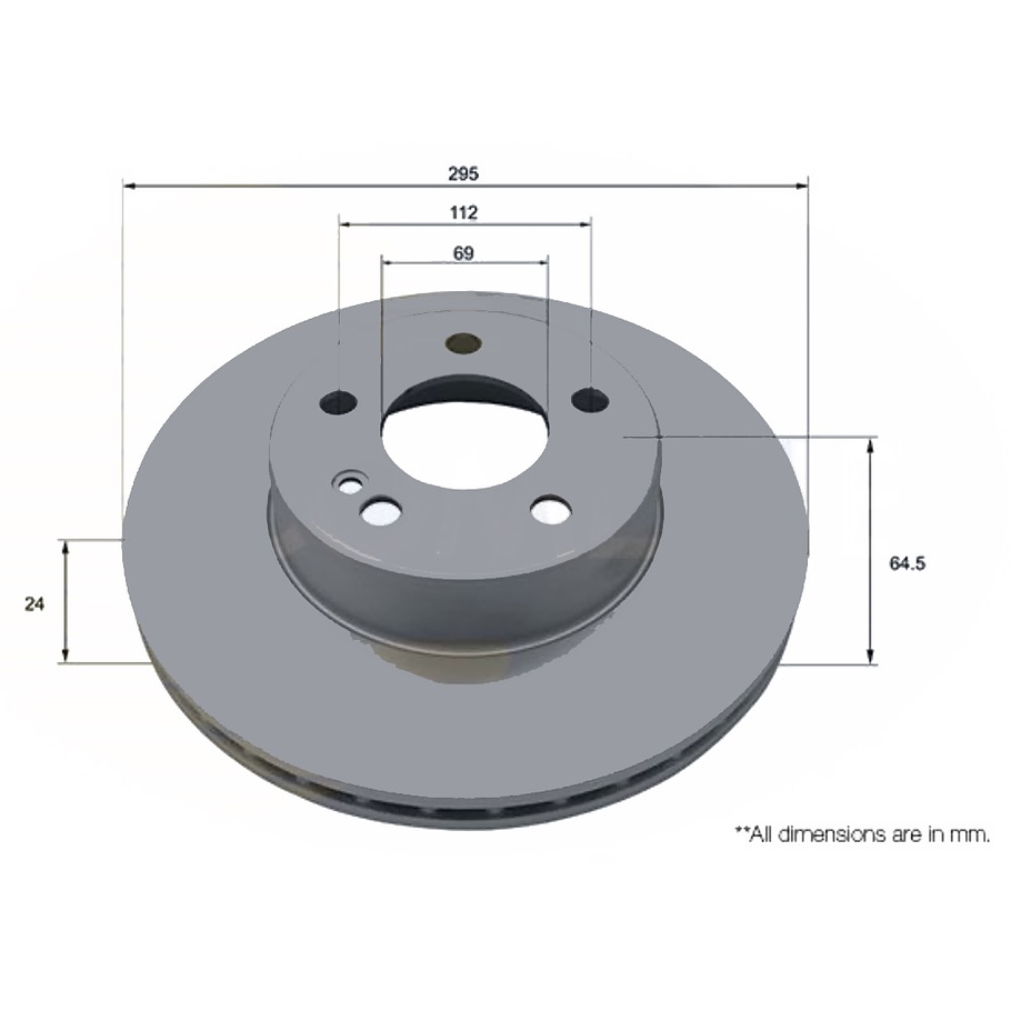 Disco Freno Mercedes Benz C180 2015-2021 Delantero 4