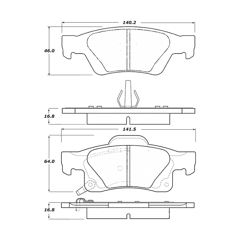 Pastillas Freno Jeep Grand Cherokee 2011-2022 Trasero 3