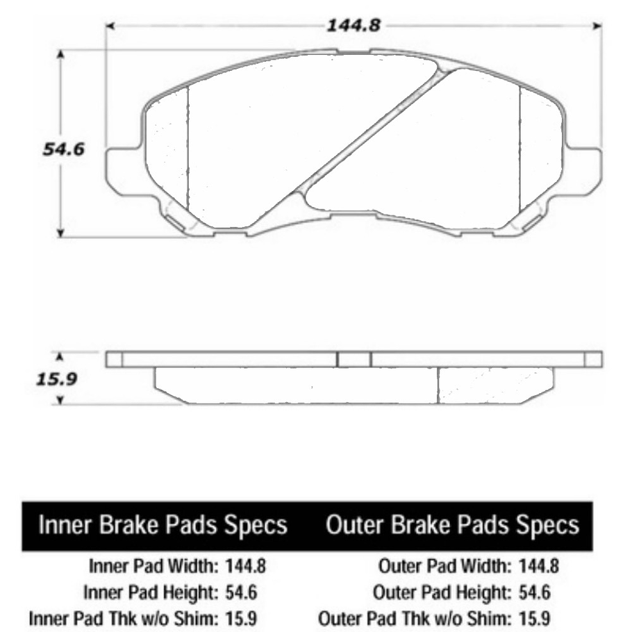 Pastillas Freno Mitsubishi Outlander 2001-2006 Delantero 2