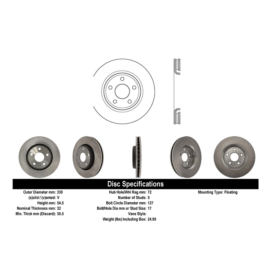 Disco Freno Suzuki Vitara 2015-2023 Delantero 2