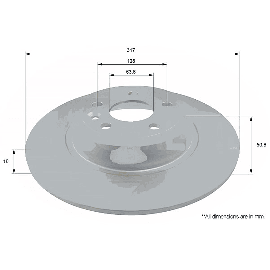 Disco Freno Land Rover Range Rover Evoque 2011-2018 Trasero