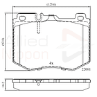 Pastillas Freno Mercedes Benz C300 2015-2021 Delantero 4