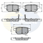 Pastillas Freno Toyota Corolla 2012-2020 Trasero 4