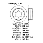 Disco Freno Mitsubishi Montero 1999-2006 Trasero 3