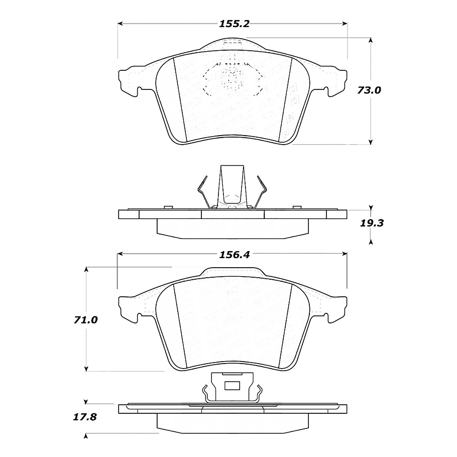 Pastillas Freno Volvo C30 2007-2013 Delantero 4