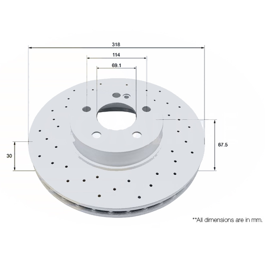 Disco Freno Mercedes Benz C220 2015-2021 Delantero 4