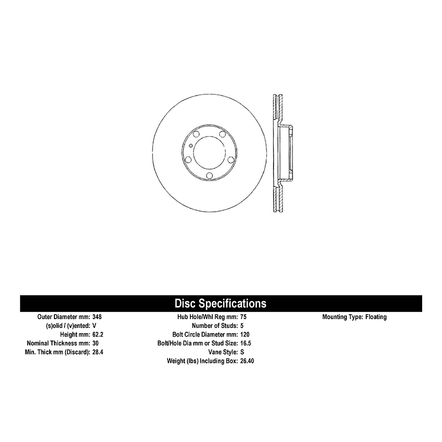Disco Freno Mercedes Benz B Electric Drive 2012-2019 Delante 5
