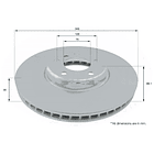 Disco Freno BMW 650i xDrive Gran Coupe 2011-2018 Delantero 3