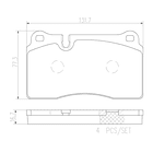 Pastillas Freno Volkswagen Touareg 2002-2010 Delantero, Tras 3