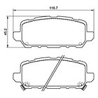 Pastillas Freno Honda HR-V 2012-2021 Trasero 3
