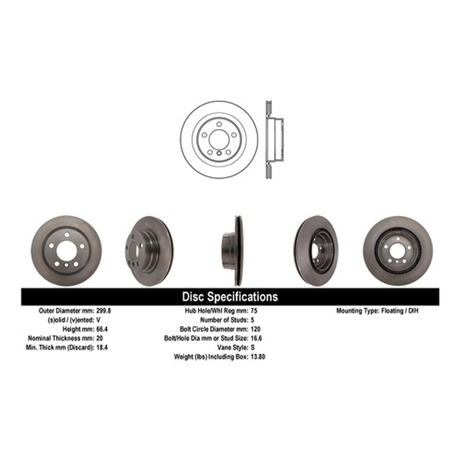 Disco Freno Bmw 318i 2011-2019 Trasero 4