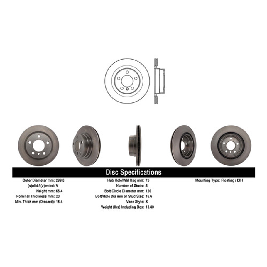 Disco Freno Bmw 120i 2011-2019 Trasero 4
