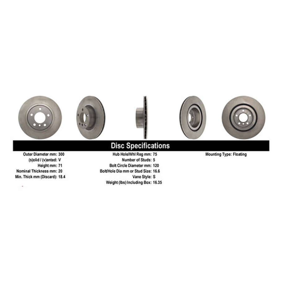 Disco Freno Bmw M40i 2014-2018 Trasero 4