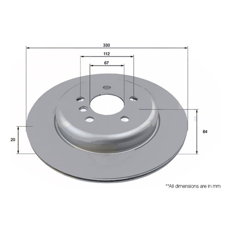 Disco Freno Bmw X3 20d 2018-2023 Trasero 4
