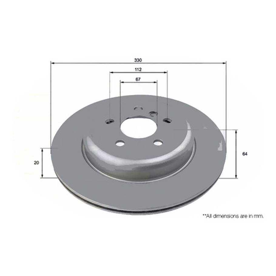 Disco Freno Bmw 530d 2017-2023 Trasero 3