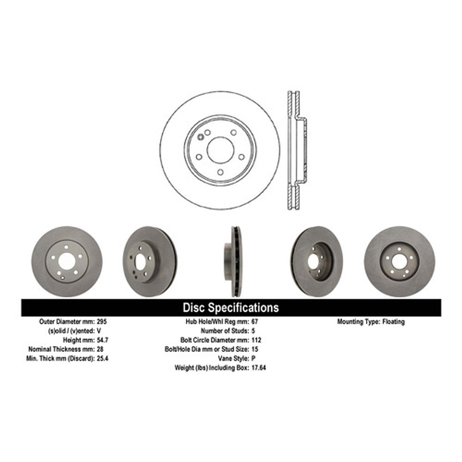 Disco Freno Mercedes Benz E320 2003-2009 Delantero 3