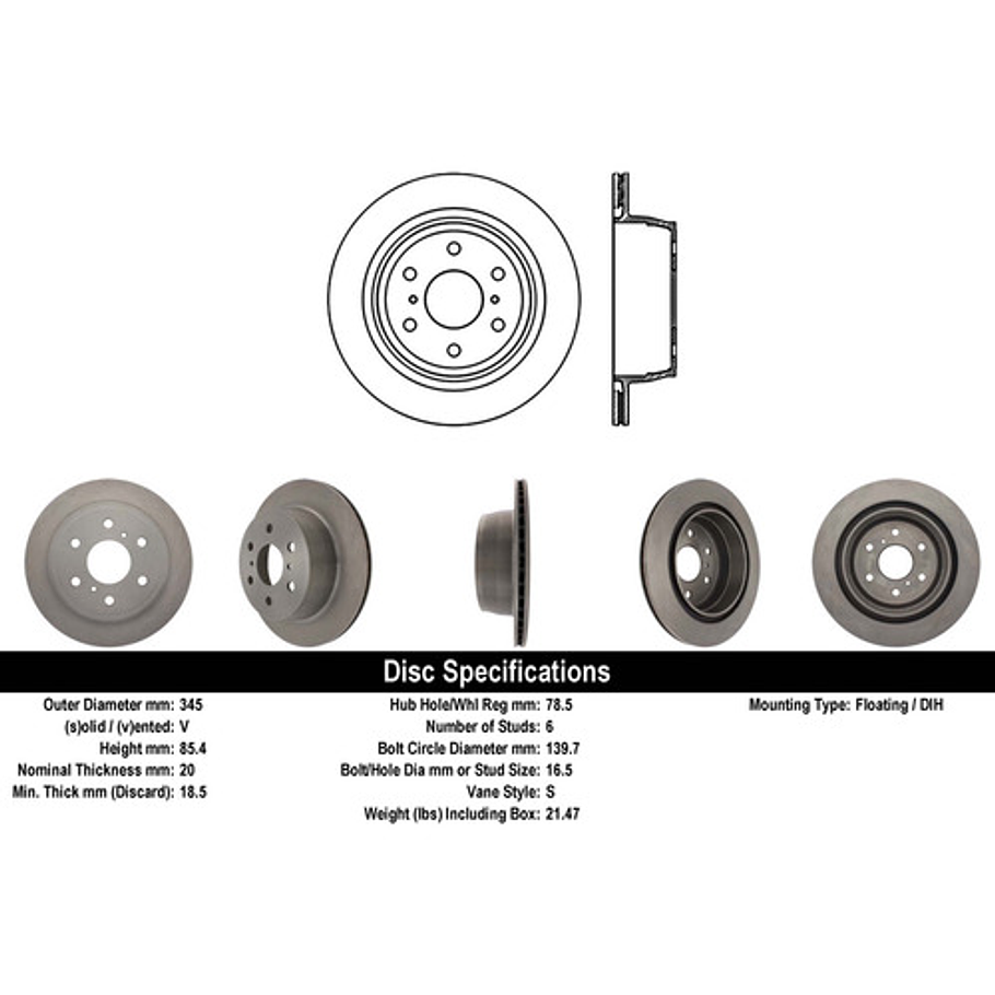 Disco Freno Chevrolet Silverado 2007-2014 Delantero 4