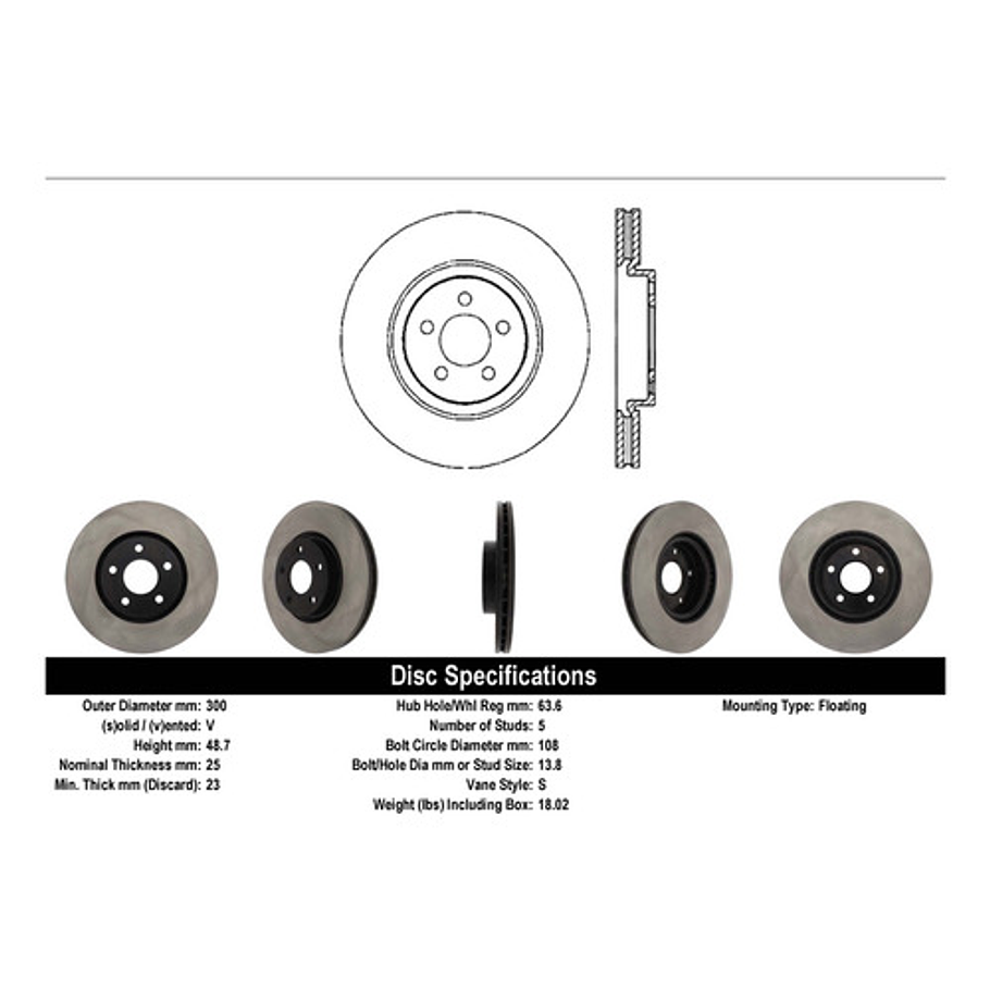 Disco Freno Volvo C30 2007-2013 Delantero 3