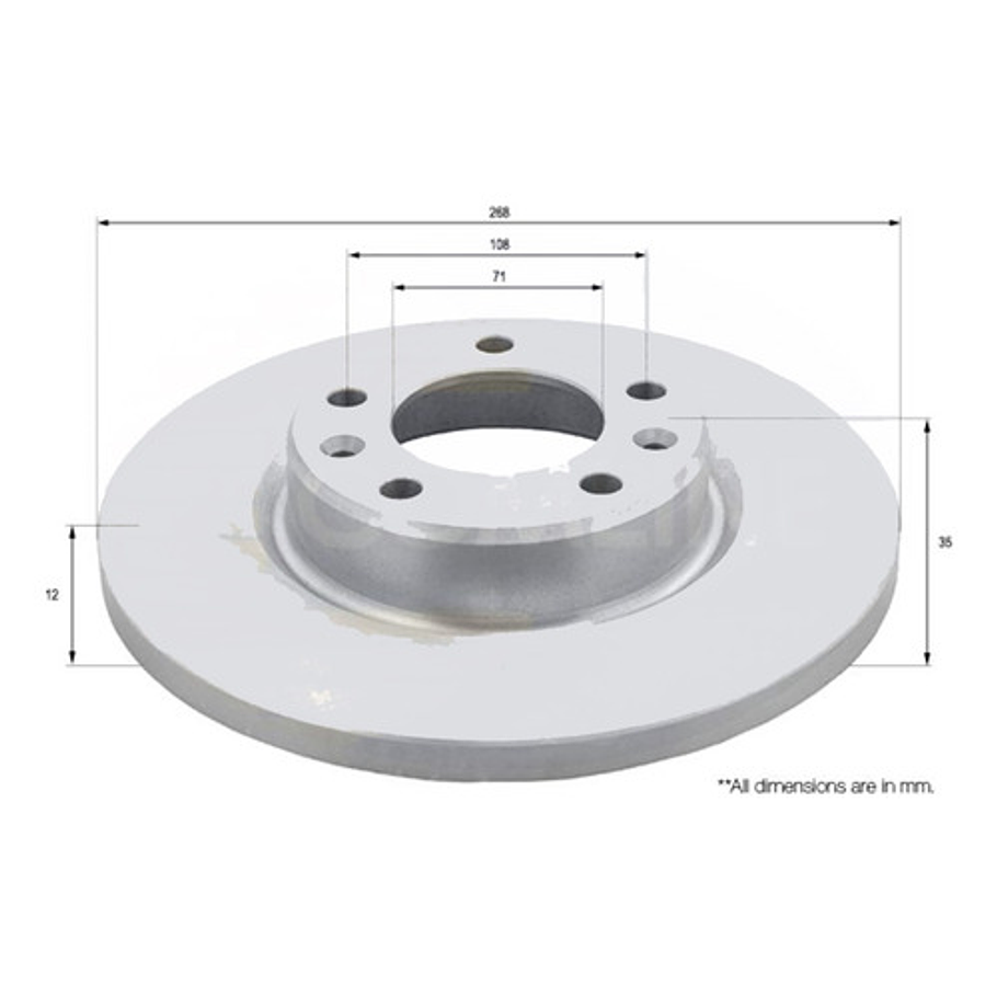 Disco Freno Peugeot Rifter 2019-2023 Trasero 4