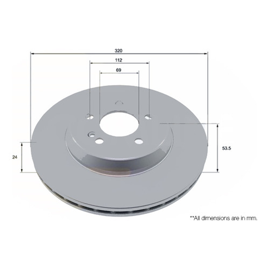 Disco Freno Mercedes Benz Glc300 2016-2023 Trasero 3