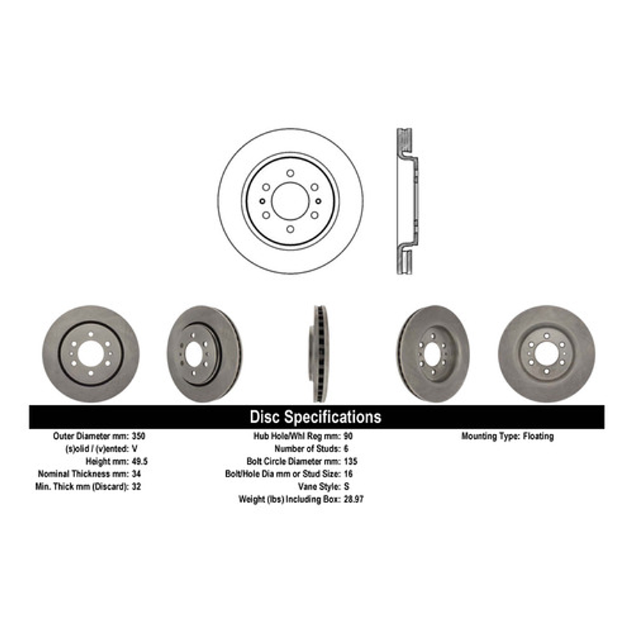 Disco Freno Ford Expedition 2007-2017 Delantero 3