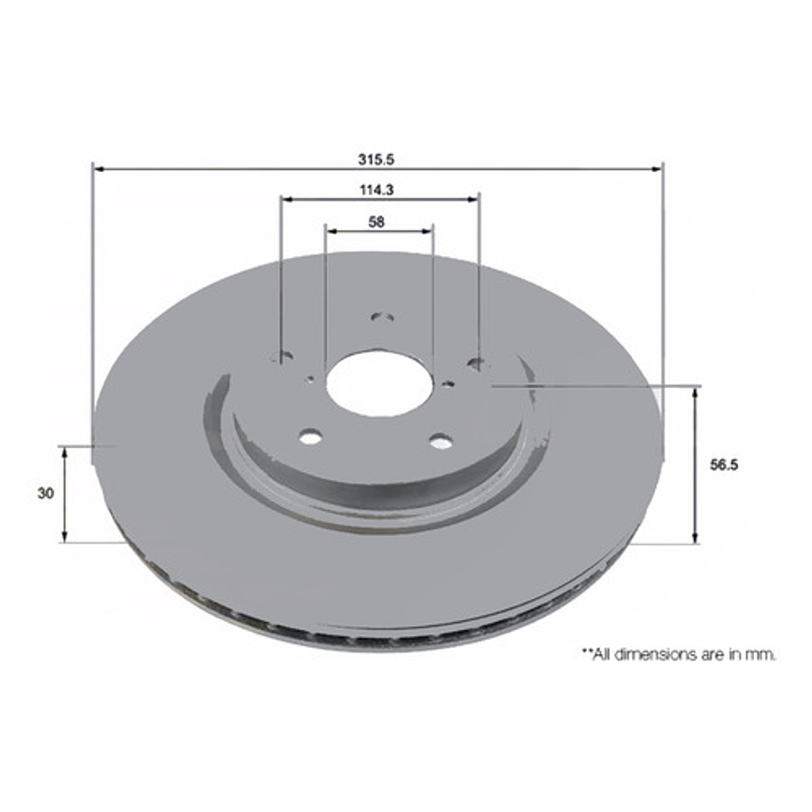 Disco Freno Subaru Tribeca 2006-2014 Delantero 3