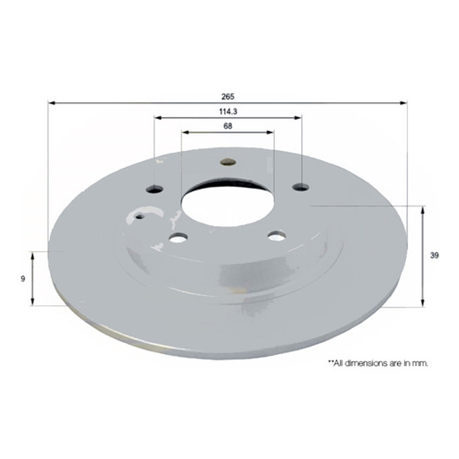 Disco Freno Mazda 3 2013-2018 Trasero 4