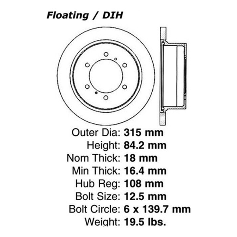 Disco Freno Mitsubishi Montero 1999-2006 Trasero 4