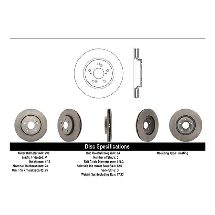 Disco Freno Honda Cr-v 2012-2018 Delantero 3