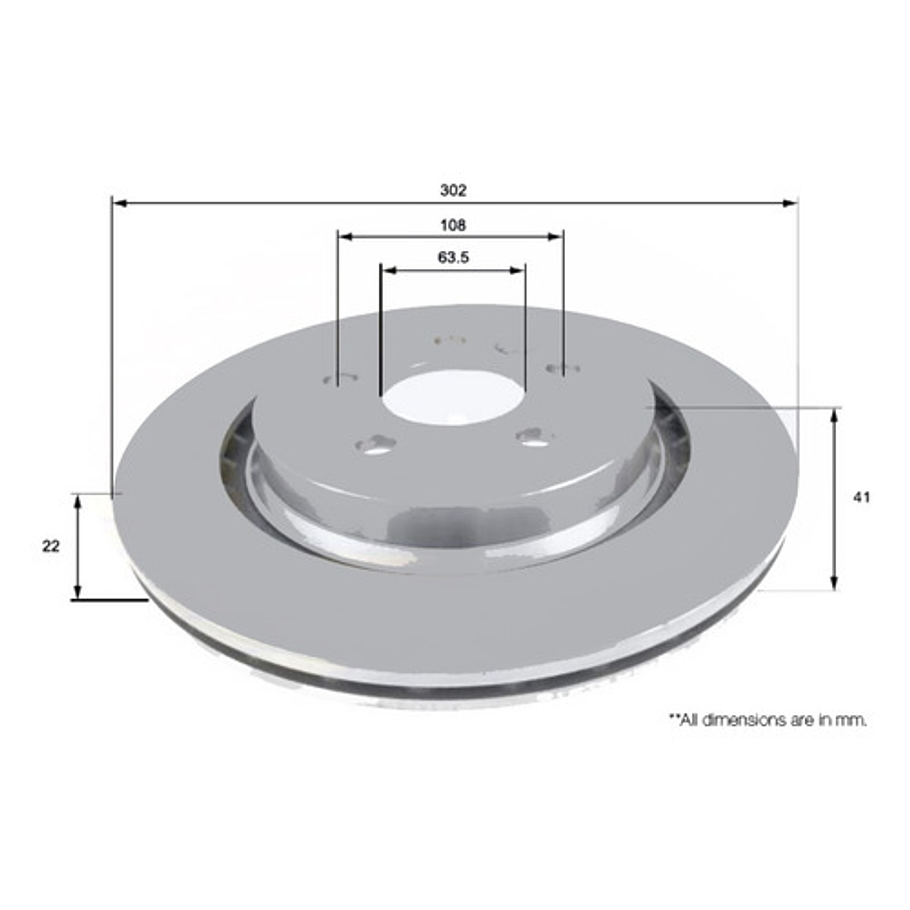 Disco Freno Volvo V60 Cross Country 2011-2018 Trasero 4