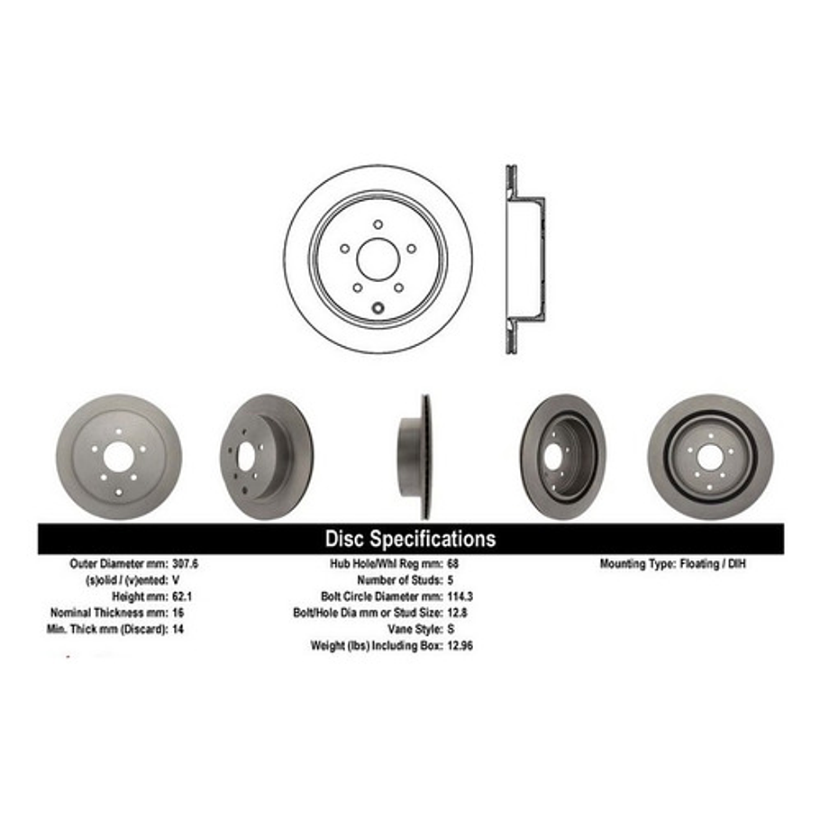 Disco Freno Infiniti Fx35 2003-2008 Trasero 3
