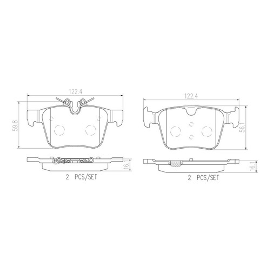 Pastillas Freno Land Rover Discovery Sport 2014-2019 Trasero 3