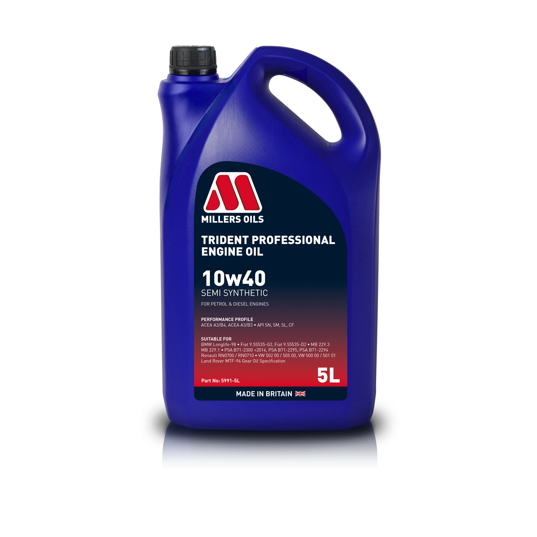 Aceite Motor Trident Professional 10w40 Formato 5L