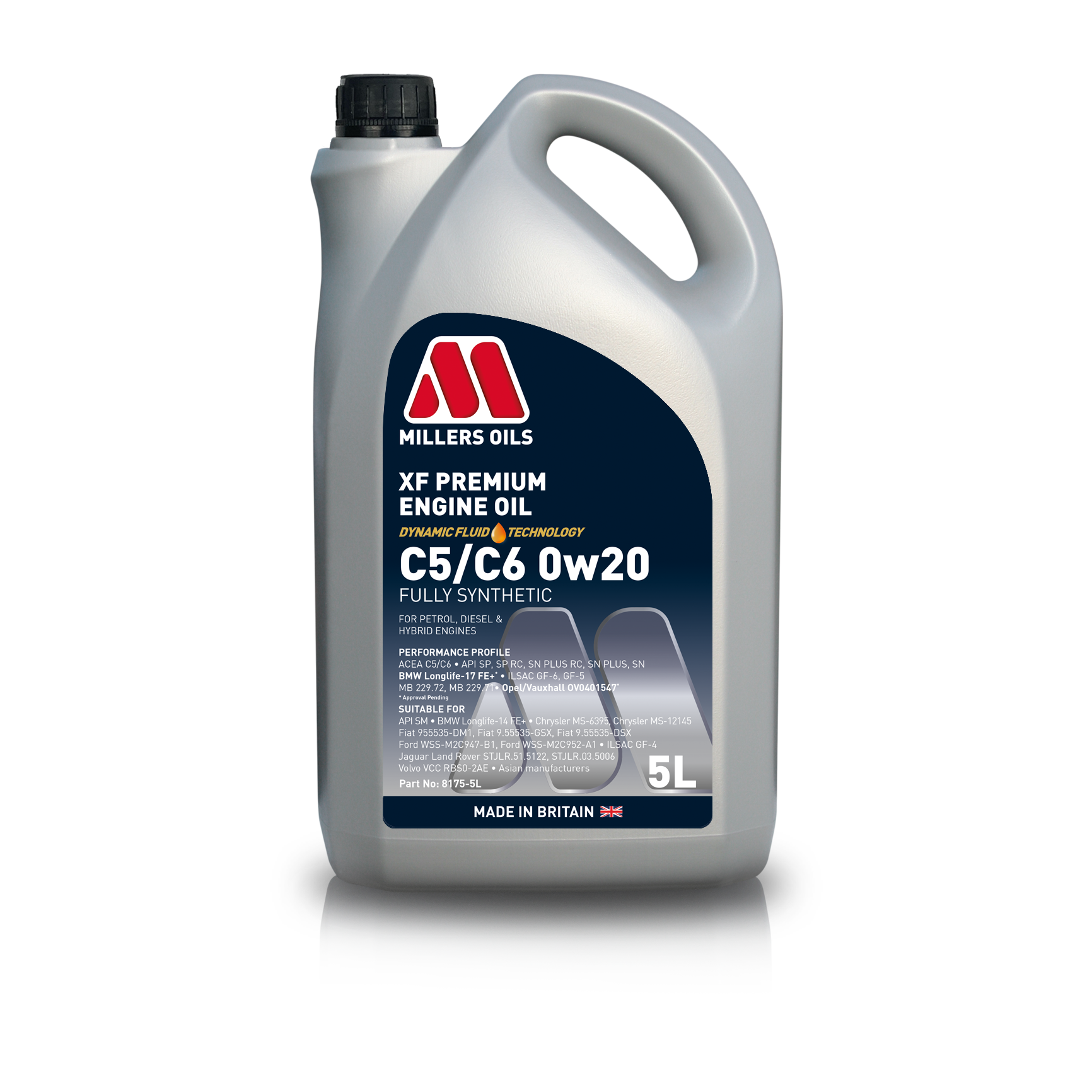 Aceite Motor XF Premium Engine Oil C5 C6 0w20 Formato 5L