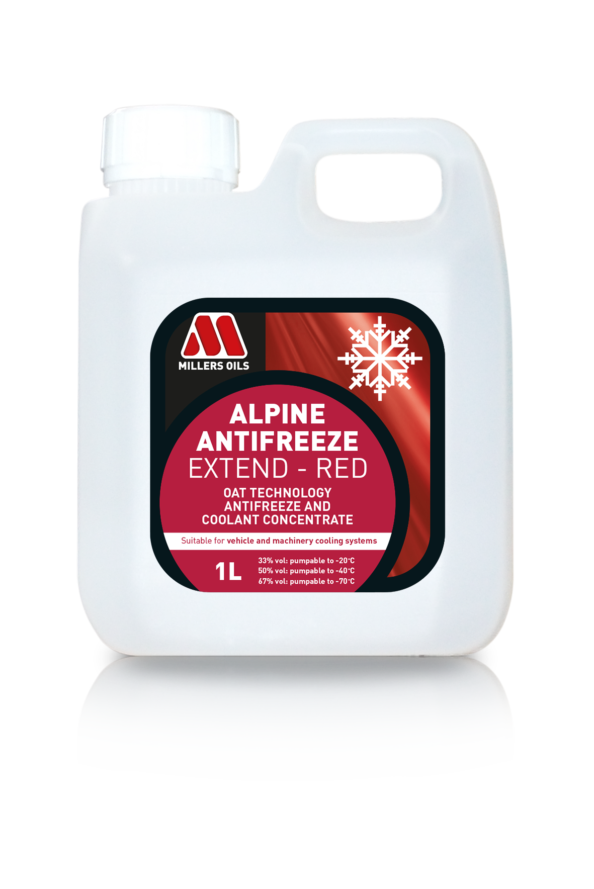 Anticongelante Alpine Antifreeze Extend Red Concentrate Formato 1L