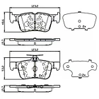 Pastillas Freno Ford Edge 2015-2023 Trasero 2